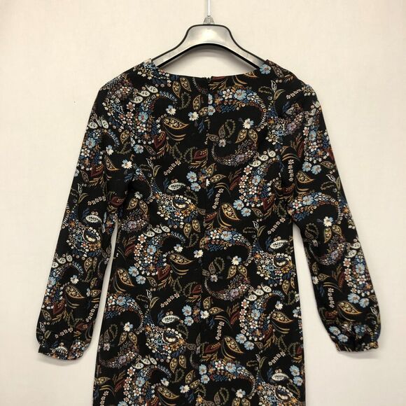 WAYF Women Long Sleeve Floral Boho Polyester Dress Size Small Black B261 -23 - Picture 14 of 15